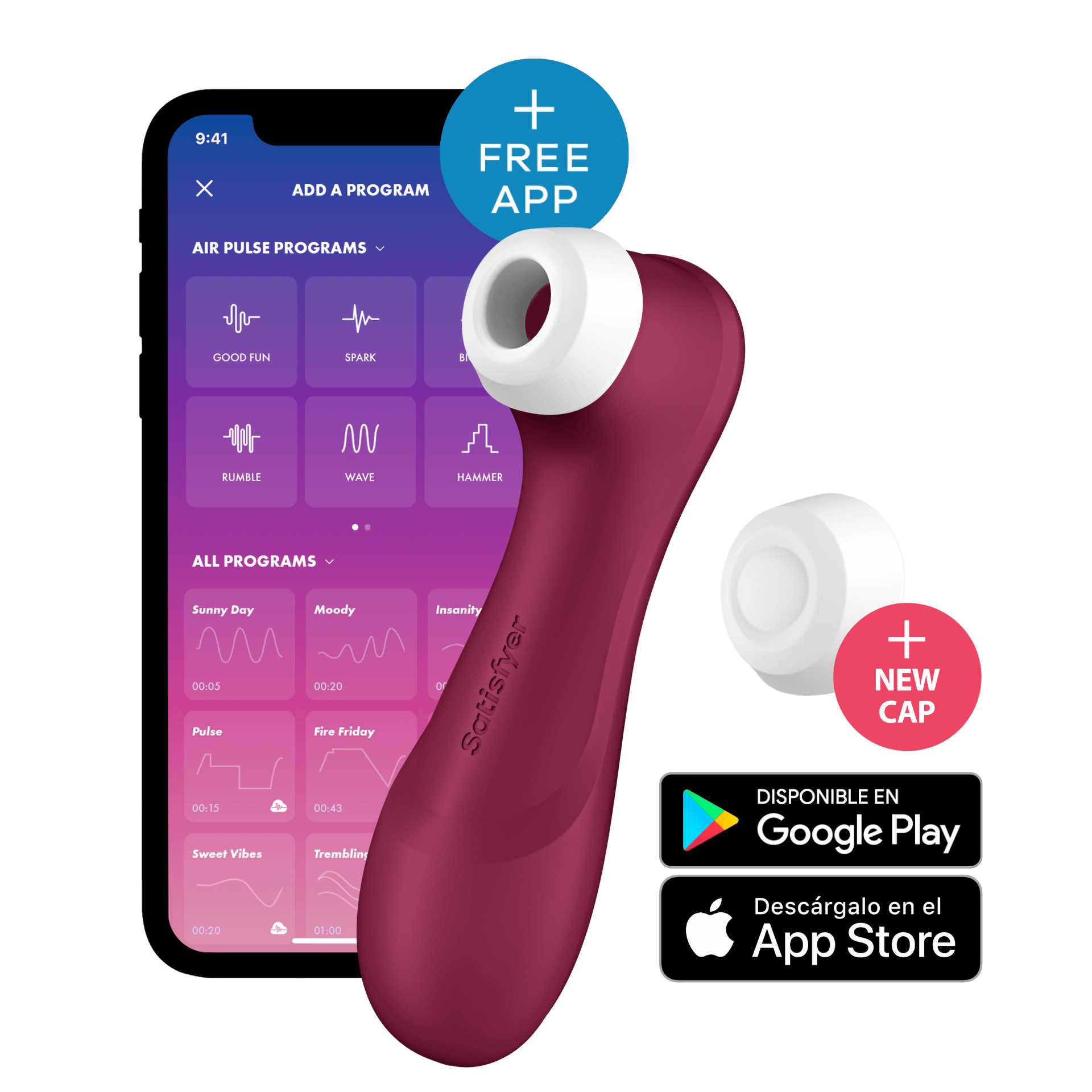 Image of Satisfyer Pro 2 - Generación 3 Vinotinto, a sleek and elegant clitoral stimulator in deep red color