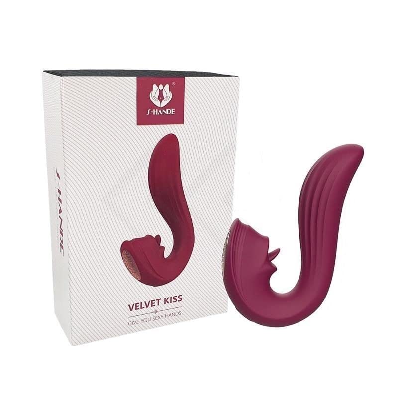 Vibrador Velvet Kiss Punto G y Clítoris para estimulación doble con diseño suave y curvado para alcanzar ambos puntos de placer