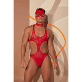 Red Amaru Male Devil Body Costume - Detailed and Striking Halloween Outfit