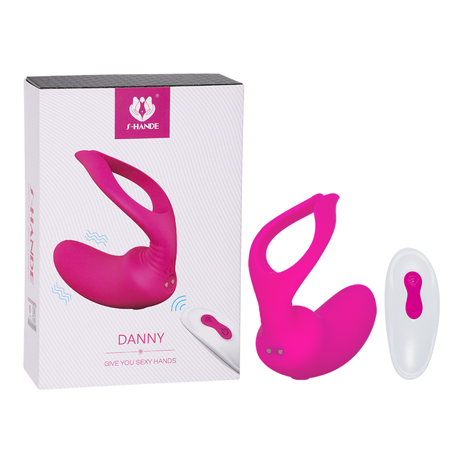 Vibrador con control remoto Danny Pink, un juguete erótico de alta calidad y diseño elegante en color rosa