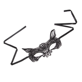 Black lace Pussycat eye mask with elegant design for women