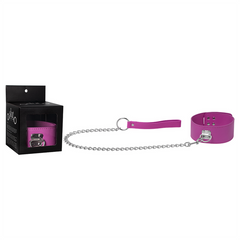 Beautiful purple cherry domination collar for a bold and confident look