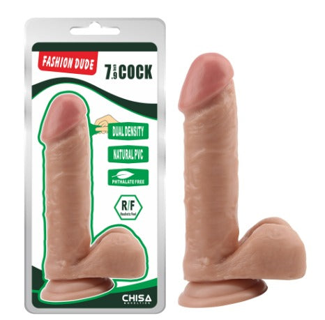 Dildo Fashion Dude 79 Flesh realistic silicone dildo with veins and textured shaft