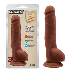 Alt text: Carnalist Latin dildo, realistic textured silicone toy for intimate pleasure