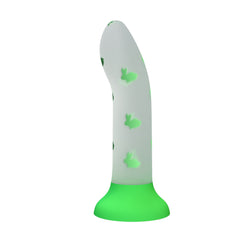 Dildo Rabbit Luminous con eje curvo y estimulador de clítoris en forma de conejo