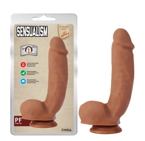 Close-up of sensual Latin dildo with textured design and curved shape for enhanced pleasure