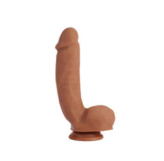 A long, black, realistic dildo with detailed veins and a textured shaft, perfect for sensual Latin pleasure