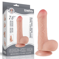 Dildo Sliding Sking 7 Flesh - Realistic 7 inch flesh-colored dildo designed for ultimate pleasure