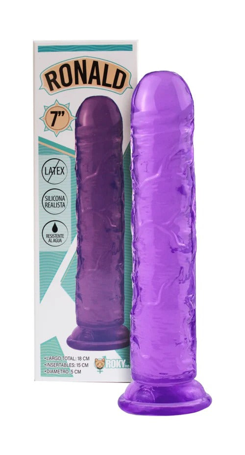 Silicone realistic dildo Ronald with suction cup for hands-free pleasure