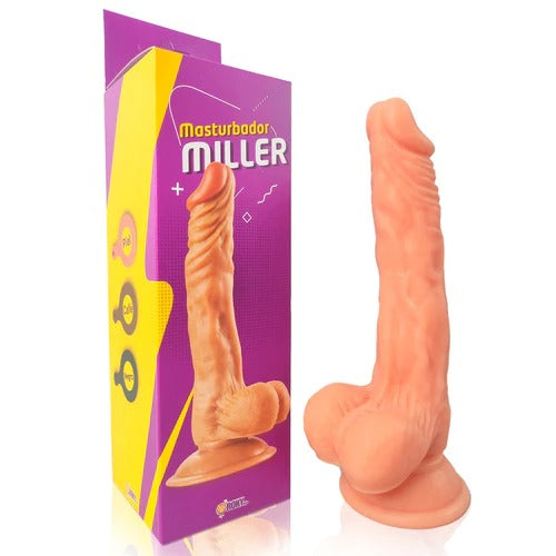 Dildo Miller in sleek black design with realistic texture and flexible shaft