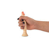 Realistic 8-inch silicone dildo with suction cup for hands-free play