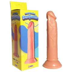 Dildo Benjamin in luxurious purple silicone material with realistic texture and veiny details, designed for ultimate pleasure and satisfaction