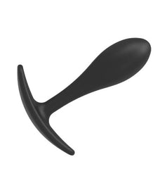 Side view of Plug Trío Black with sleek black design and three-prong plug