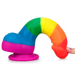 8-inch Dildo Prider Rainbow 8 with lifelike design and strong suction cup base