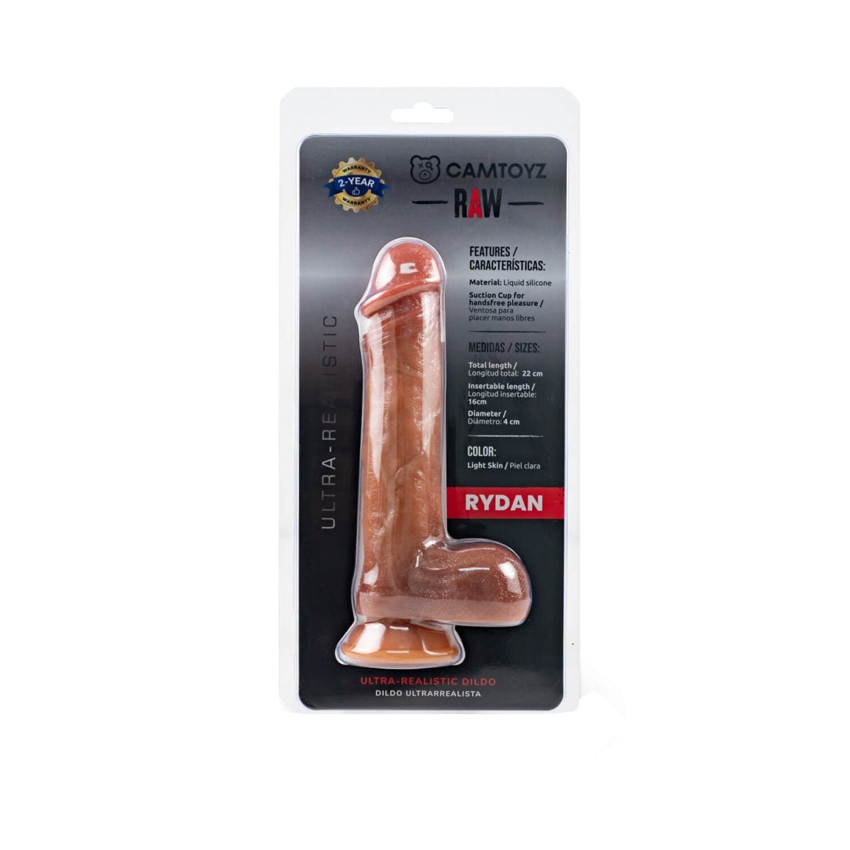 Dildo Ultra Realista Rydan Camtoyz 22 cm in realistic flesh color for lifelike experience during solo play or with a partner