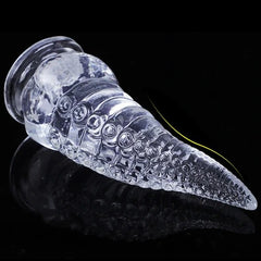 Close-up of Dildo Tentáculo showing its flexible and body-safe material