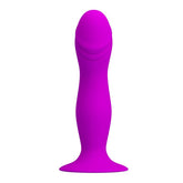 Dildo anal de silicona con base de succión para estimulación placentera