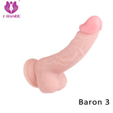 Dildo Baron 3, a realistic silicone dildo with suction cup base, designed for maximum pleasure and satisfaction, in a sleek and elegant design, perfect for solo or couple play