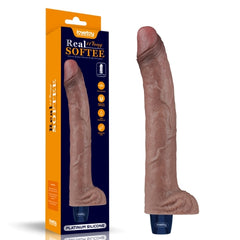 Vibrador Real Softee 11 de color rosa intenso y textura suave