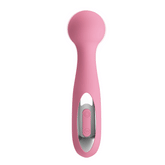 Vibrador Carina de color rosa brillante con curvas suaves y textura sedosa