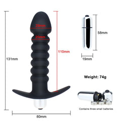 Vibrador Anal Fénix in sleek black silicone with tapered tip for comfortable insertion and curved design for targeted stimulation