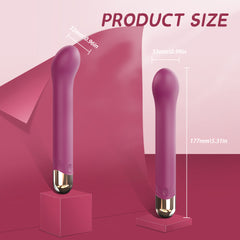 Silicone G-spot vibrator with curved design and powerful motor for intense stimulation