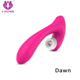 Vibrador Doble Estimulador Dawn with curved shaft and clitoral stimulator