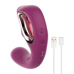 Vibrador Selene Doble Estimulador de silicona suave y recargable con USB