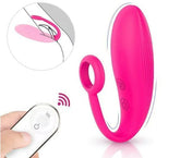 Vibrador de forma de tulipán con control remoto y texturas variadas