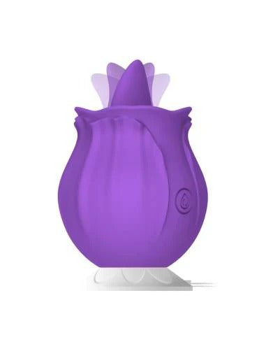 Alt text: The Vibrador Love Tongue product, a pink silicone tongue-shaped vibrator designed for clitoral stimulation and pleasure