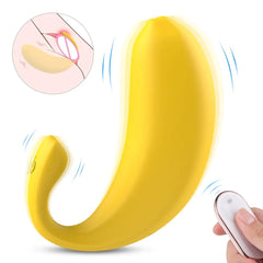 Vibrador Banana Remote Control, a yellow vibrator with wireless control feature