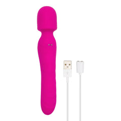 Compact and powerful Masajeador Doble Función Iris Pink for at-home spa experience