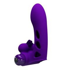 Pequeño vibrador dedo con textura de miel