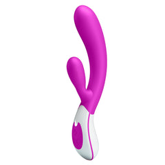 Vibrador de silicona suave con doble motor para doble placer