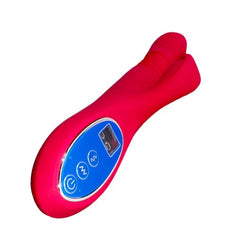 Woman holding the Vibrador Karim and experiencing pleasure and relaxation