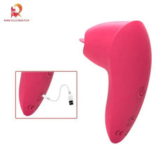 Waterproof and rechargeable Licking Vibrator with 360-degree rotation