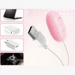 Close-up of the Huevo Vibrador Cory showing its smooth and sleek surface, perfect for external and internal stimulation, with multiple vibration modes