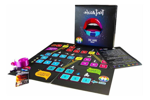 Colorful and vibrant board game titled 'Juego De Mesa - Tentación Gay' featuring diverse characters and fun challenges for players to enjoy