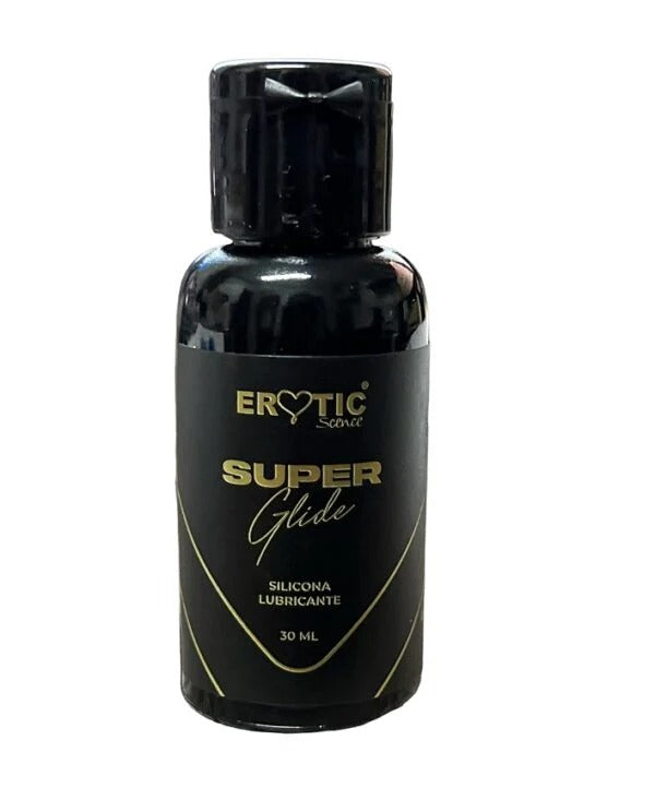 30 ml bottle of Lubricante Super Glide Silicona, a high-quality silicone-based lubricant for smooth and long-lasting intimate experiences