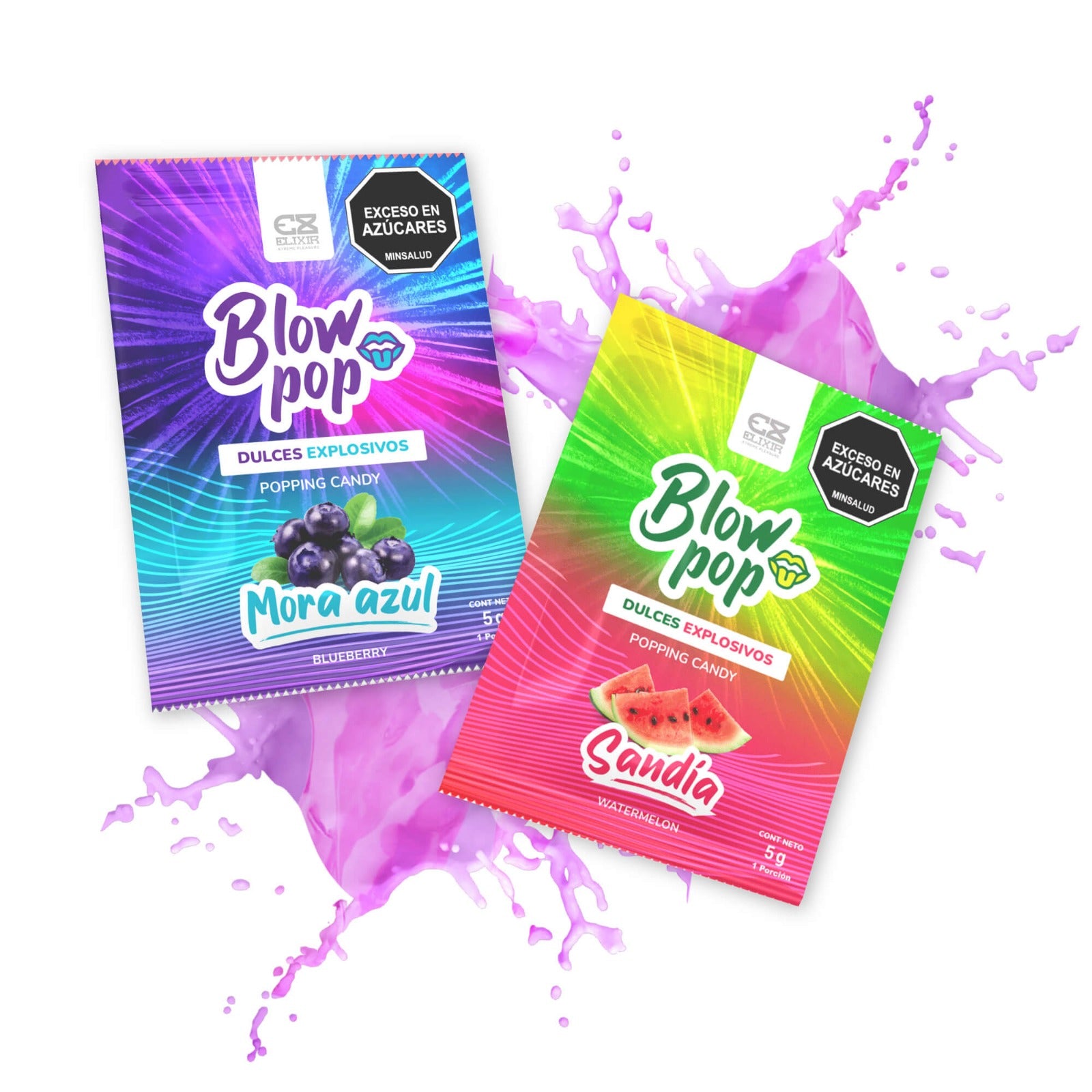 Blow Pop Elixir Sobre, a delicious and refreshing drink mix for a sweet and tangy flavor experience