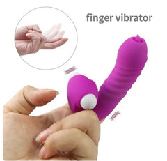 Soft silicone finger sleeve with powerful vibrating function for intimate play