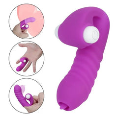 Flexible and comfortable finger vibrator for pleasurable sensations