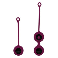 Dos bolas vibradoras vaginales Pearl a control remoto en color rosa