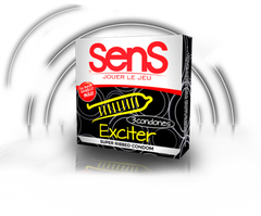 Three-pack of Sens Exciter condoms for heightened pleasure and protection