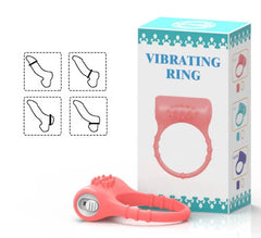 Close-up of the vibrating ring with a stretchy and comfortable design
