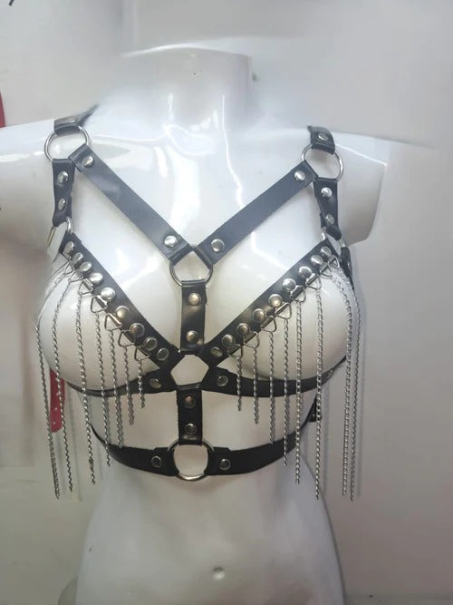 Beautiful silver Pechera Dama Cadena necklace with intricate chain detailing