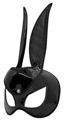 Black and white Máscara Bad Bunny with signature bunny ears and stylish design