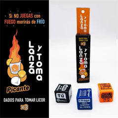 Colorful and vibrant game pieces for Juego Lanza y Toma Picante