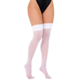Medias Malen Lerot Blancas - Knee-high white socks with delicate lace trim and comfortable fit, perfect for everyday wear and special occasions