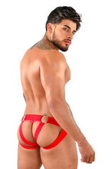 Boxer Alessandro men's underwear in black color, front view, made of high-quality breathable fabric